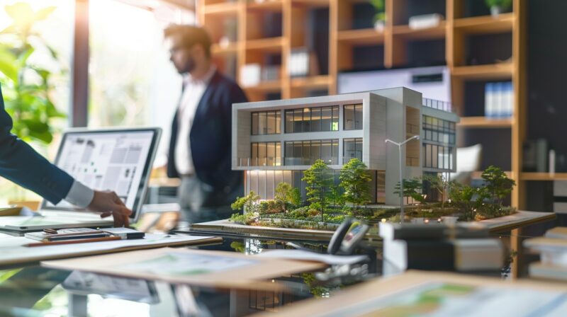 une maquette d'une construction neuve